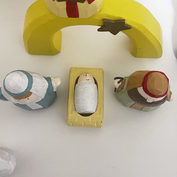 Vintage Midwest of Cannon Falls Wooden Christmas Nativity 16 Piece Set SCF - Picture 5 of 16